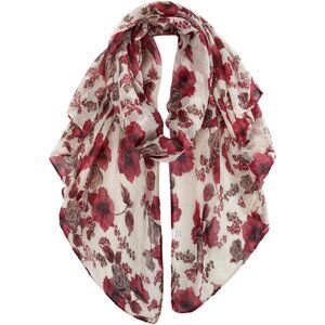 Wome-darkbeige Fashion Flowers Print Scarves Winter Head Shawl Cotton Wrap